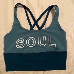 Lululemon x Soulcycle Energy Bra Long Line Blue